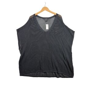 New Lane Bryant Open Coverup Top size 22-28 Black